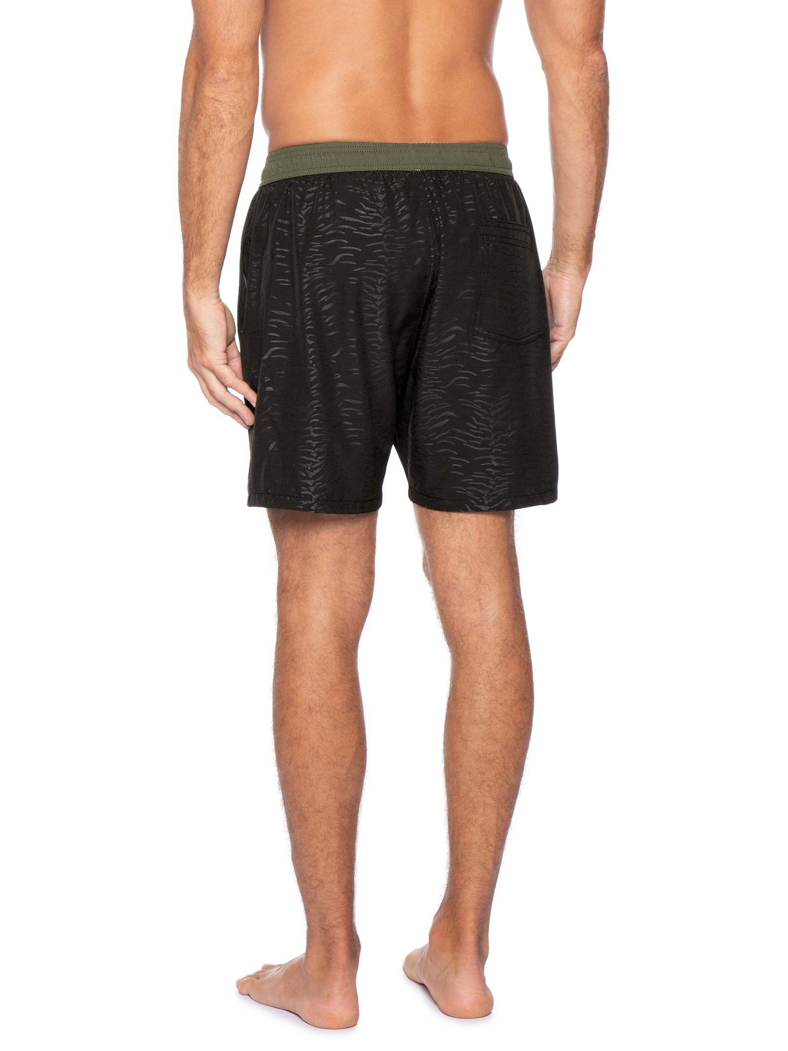 Short Masculino Beachwear Cós Color Preto Basiq Men