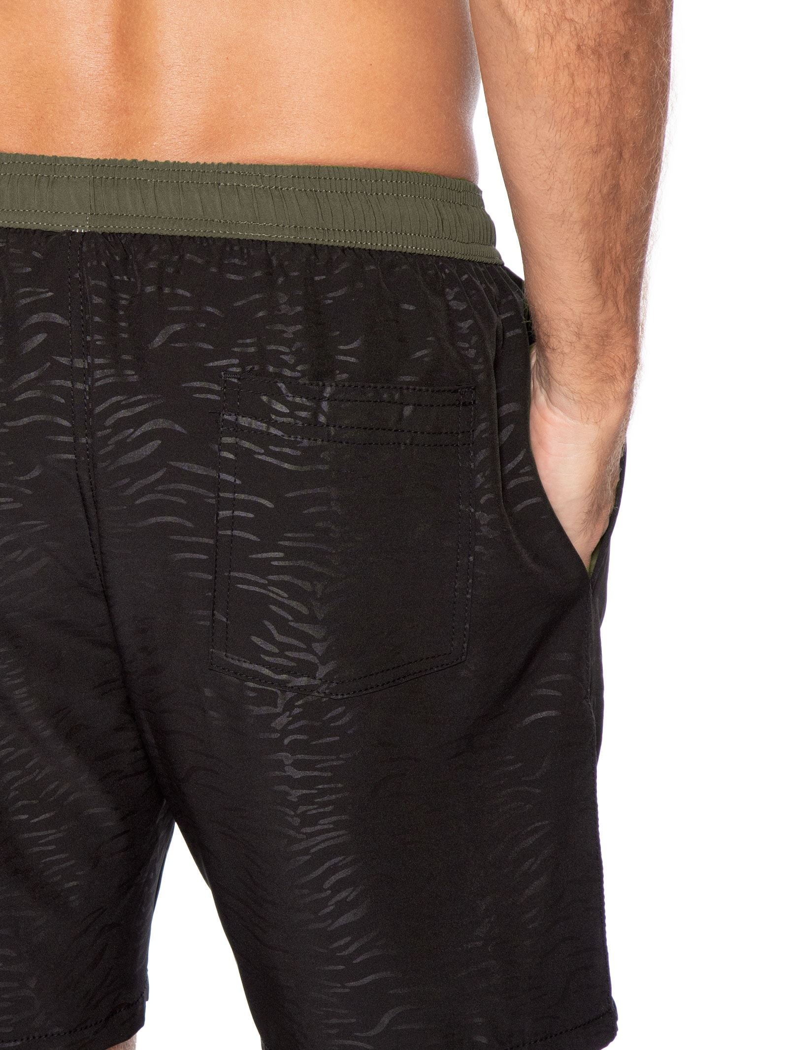 Short Masculino Beachwear Cós Color Preto Basiq Men
