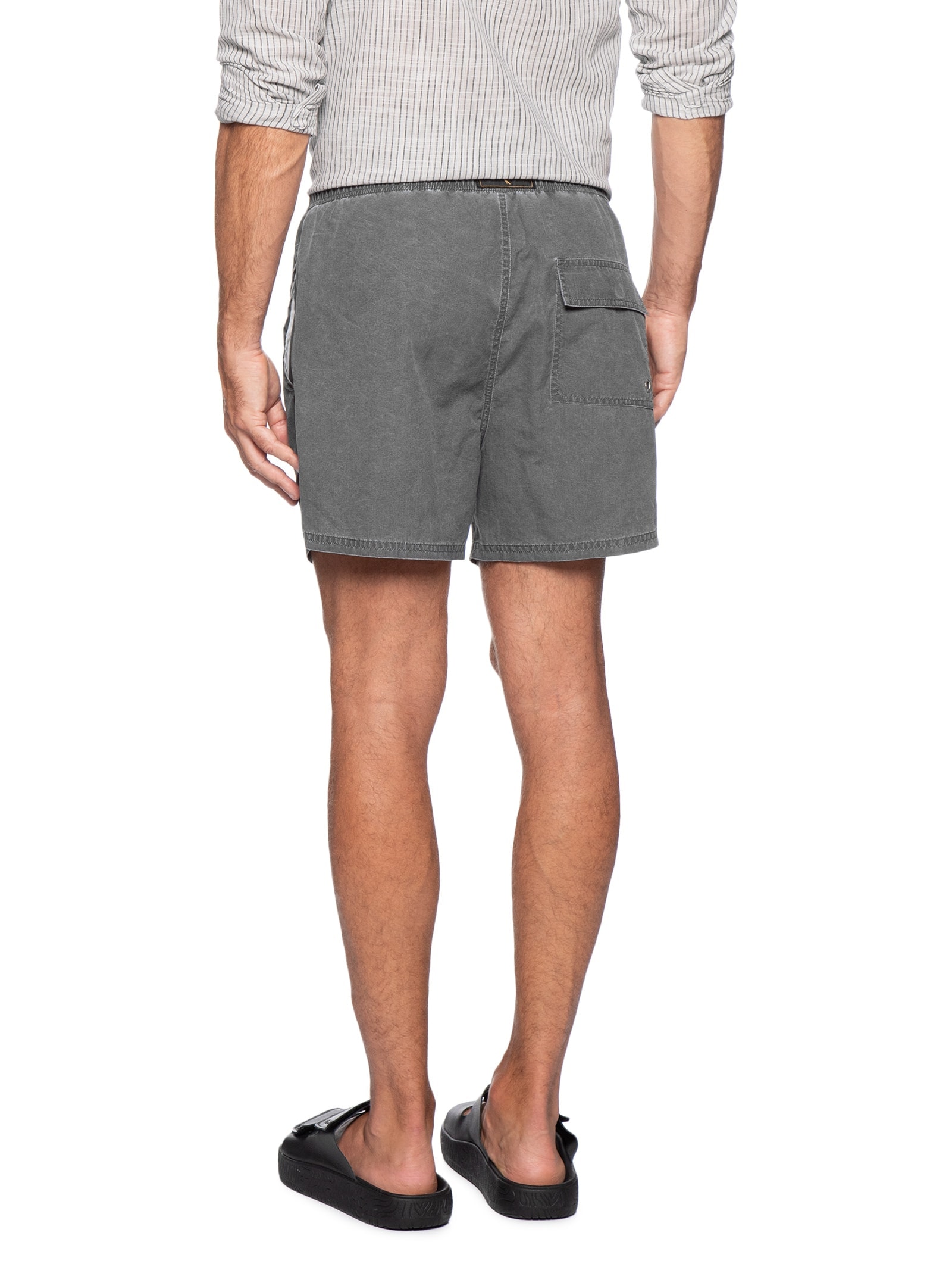 Short Masculino Beachwear Elástico Estonado Preto Reserva