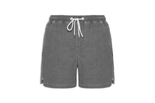 Short Masculino Beachwear Elástico Estonado - Preto