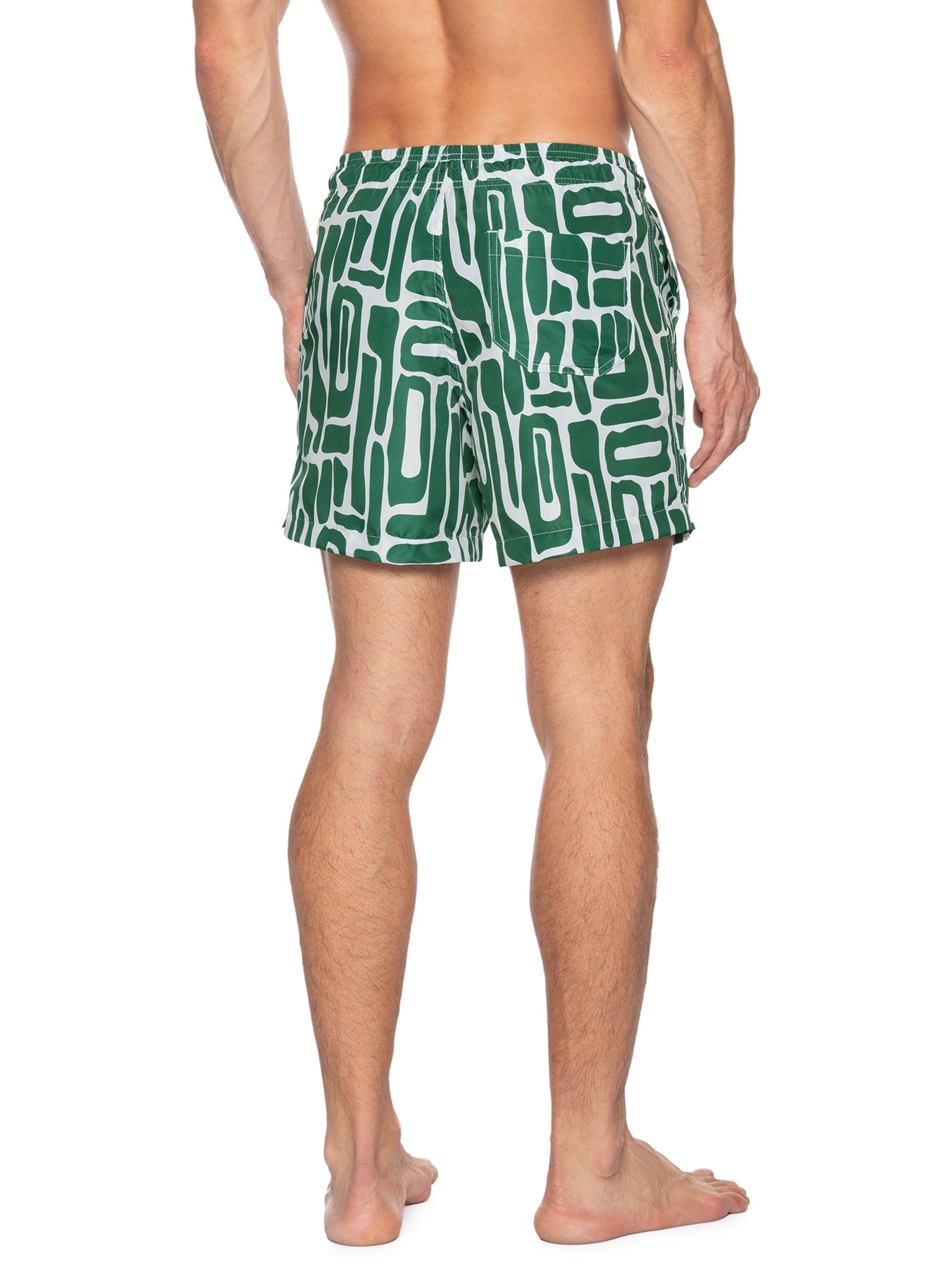 Short Masculino Beachwear Estampa Abstrata Verde '2 Essential