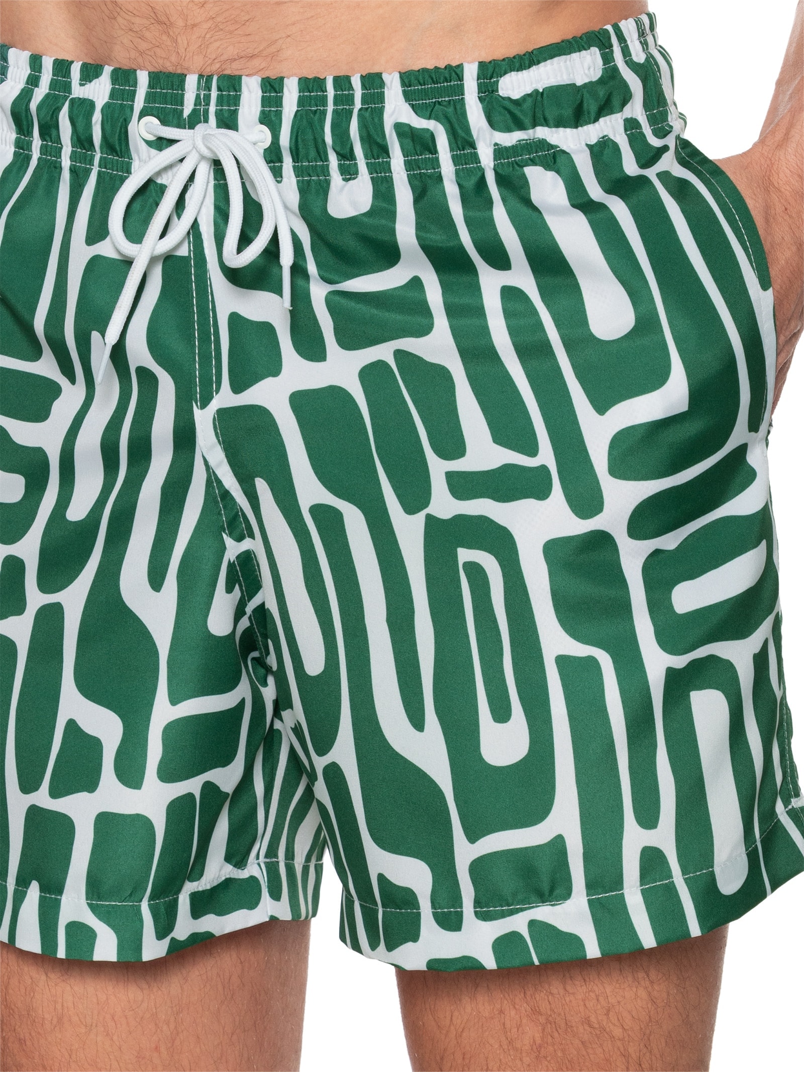 Short Masculino Beachwear Estampa Abstrata Verde '2 Essential