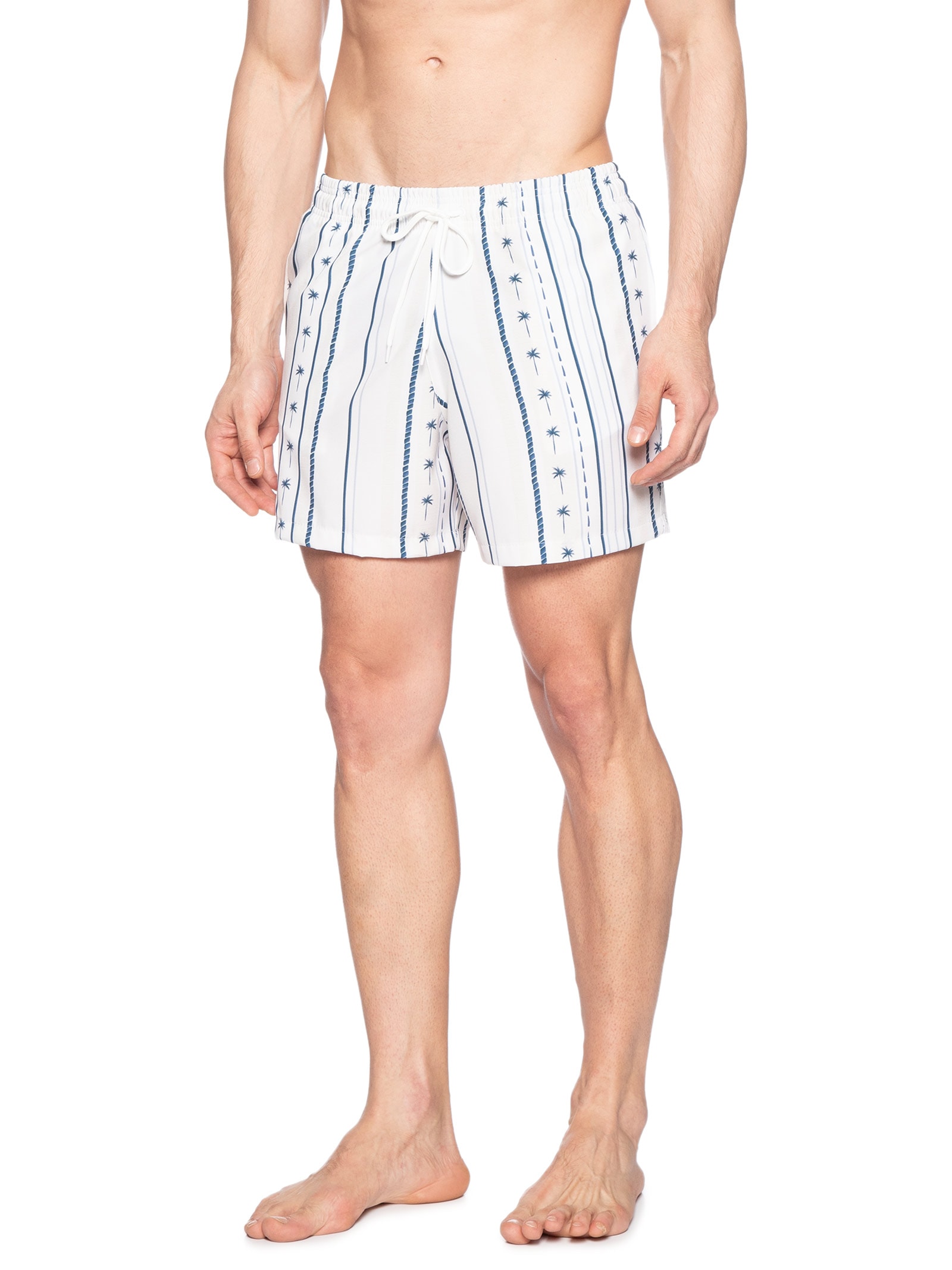 Short Masculino Beachwear Estampa Coqueiro Azul Basiq Men