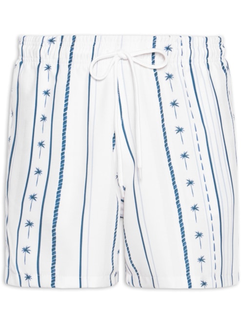 Short Masculino Beachwear Estampa Coqueiro – Azul