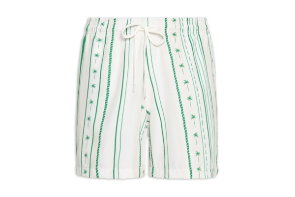 Short Masculino Beachwear Estampa Coqueiro - Verde - Basiq Men