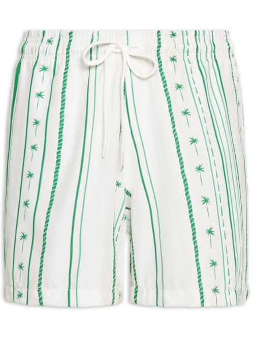 Short Masculino Beachwear Estampa Coqueiro – Verde – Basiq Men