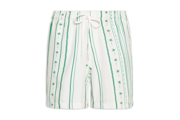 Short Masculino Beachwear Estampa Coqueiro - Verde - Basiq Men