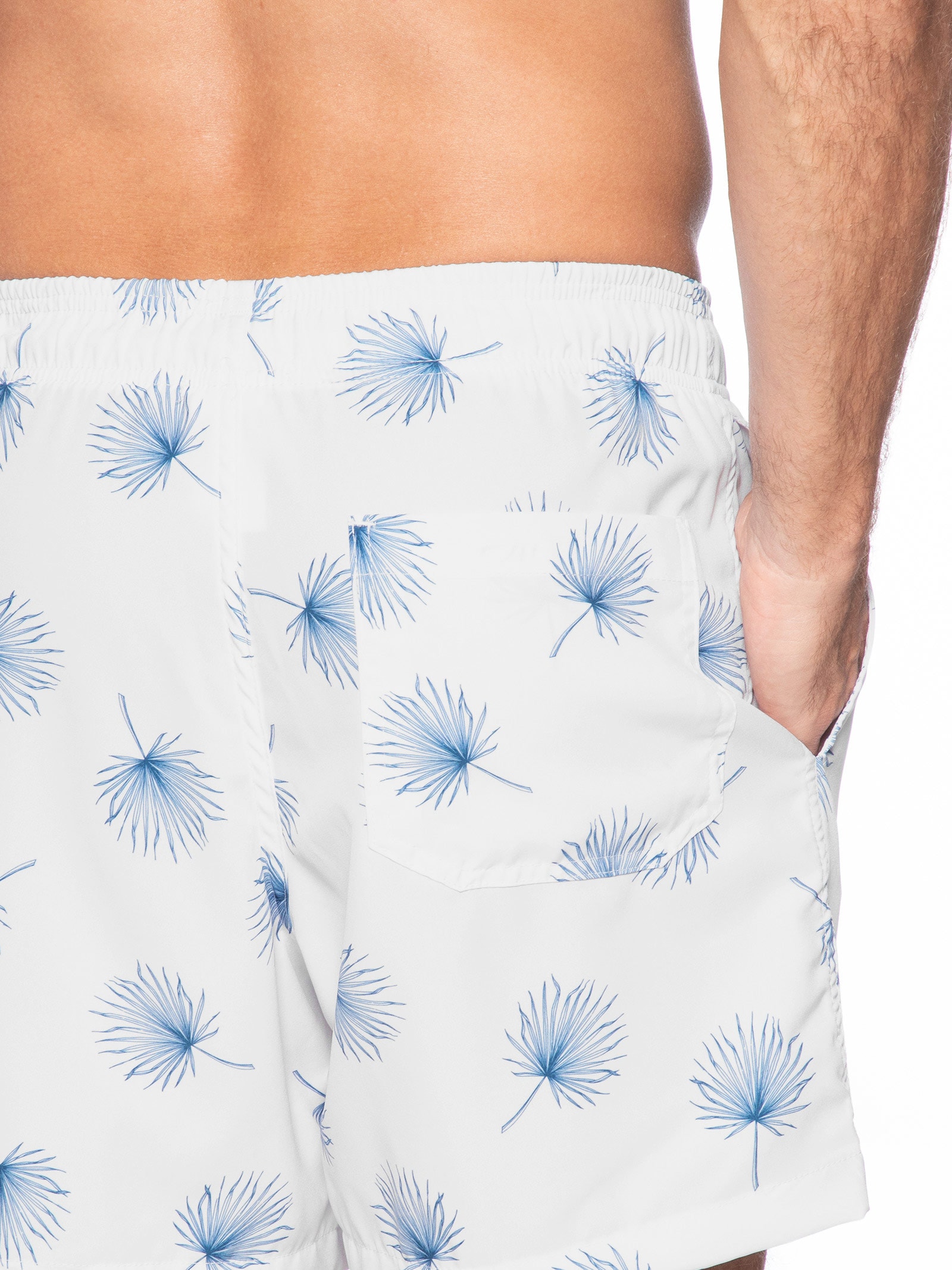 Short Masculino Beachwear Estampa Dente De Leão Branco Basiq Men