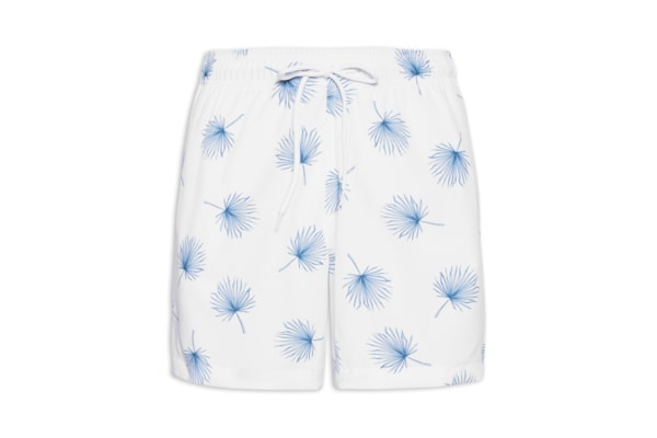 Short Masculino Beachwear Estampa Dente De Leão - Branco