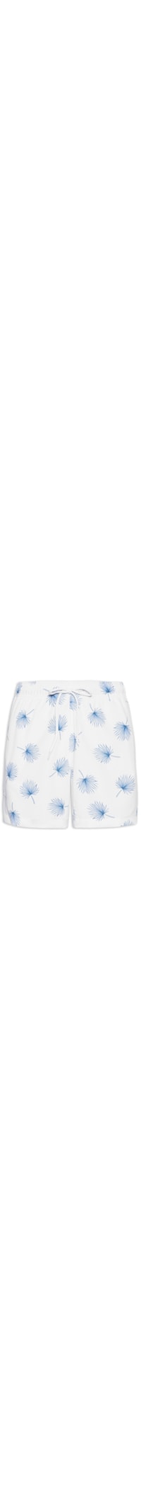 Short Masculino Beachwear Estampa Dente De Leão - Branco