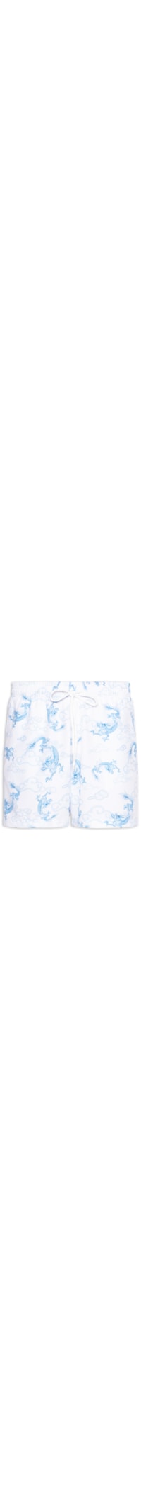 Short Masculino Beachwear Estampa Dragão - Branco