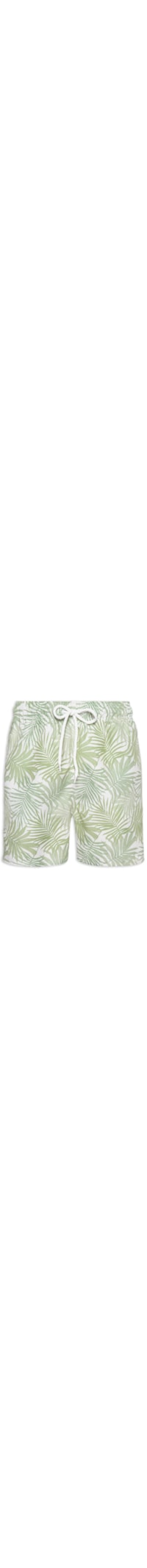 Short Masculino Beachwear Estampa Folhagem - Verde