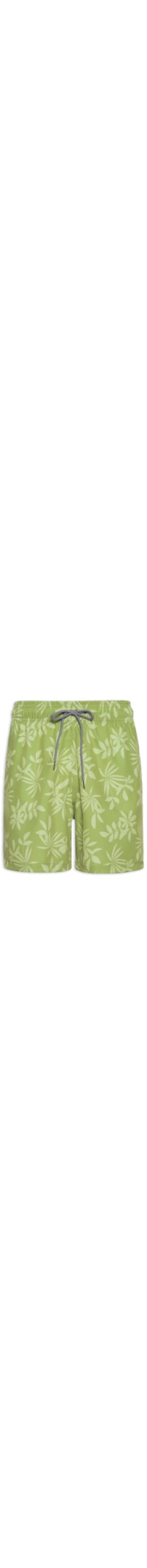 Short Masculino Beachwear Estampa Folhagem - Verde