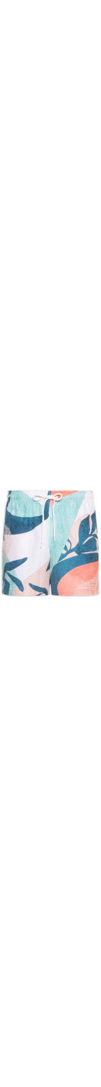 Short Masculino Beachwear Estampa Geométrica - Laranja
