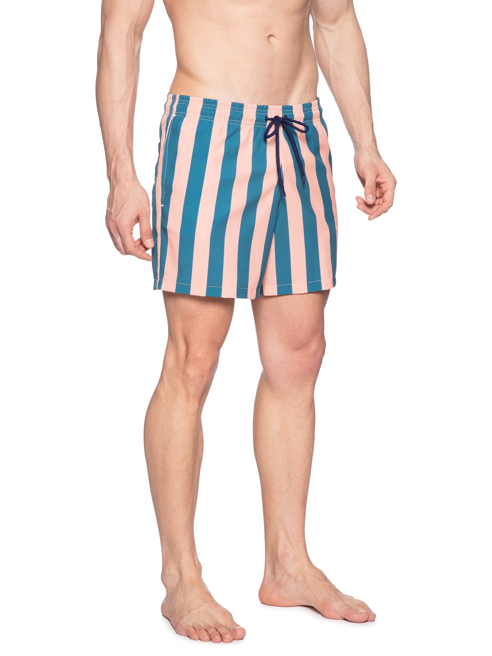 Short Masculino Beachwear Estampa Listra Azul Basiq Men