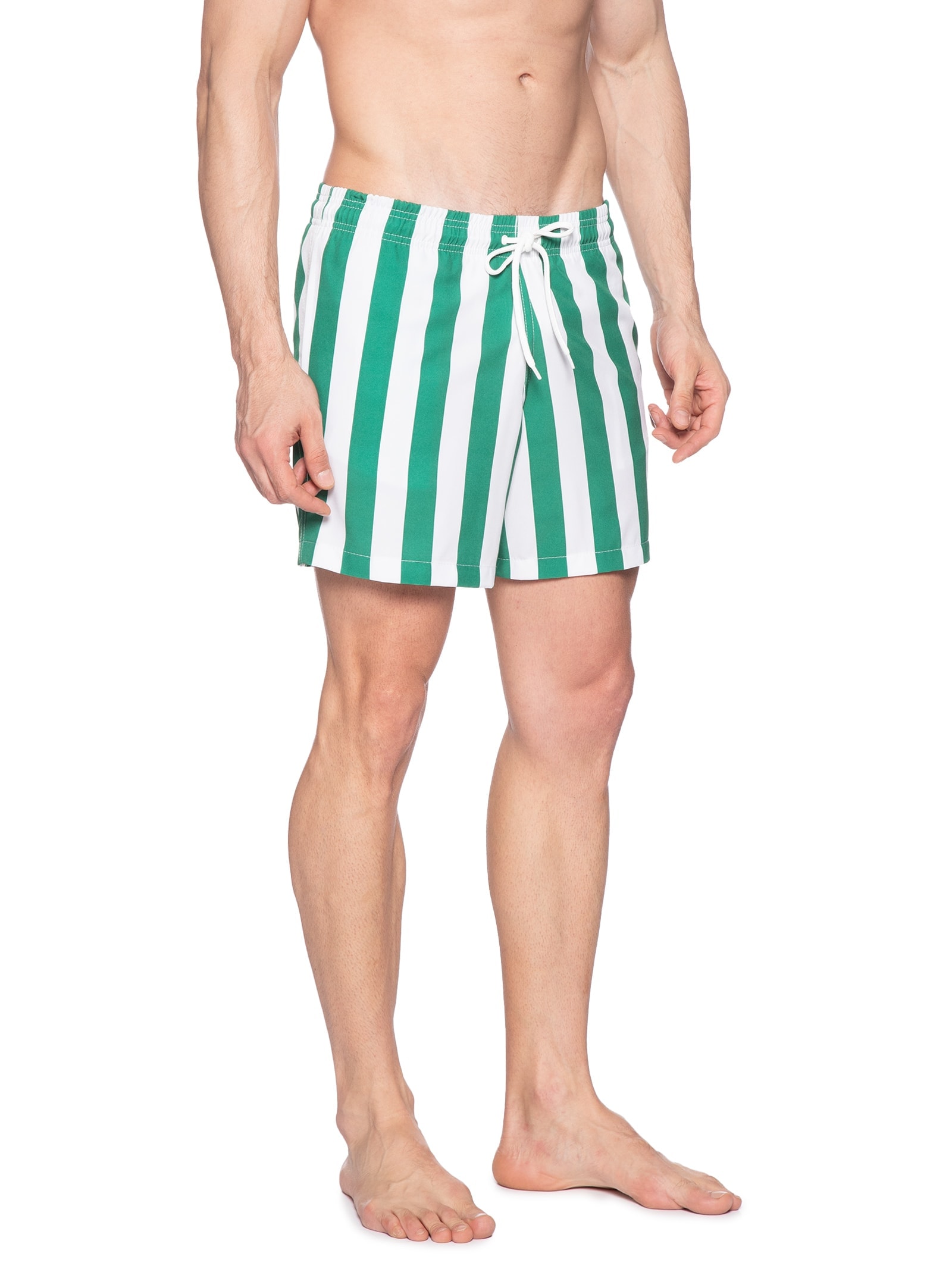 Short Masculino Beachwear Estampa Listra Verde Basiq Men