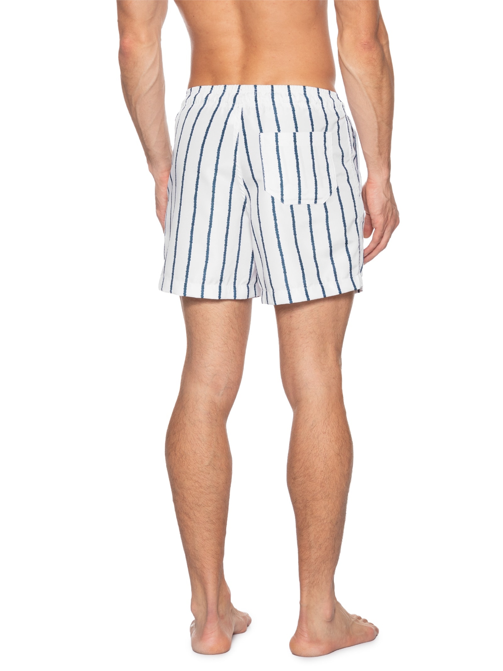 Short Masculino Beachwear Estampa Listras Branco '2 Essential