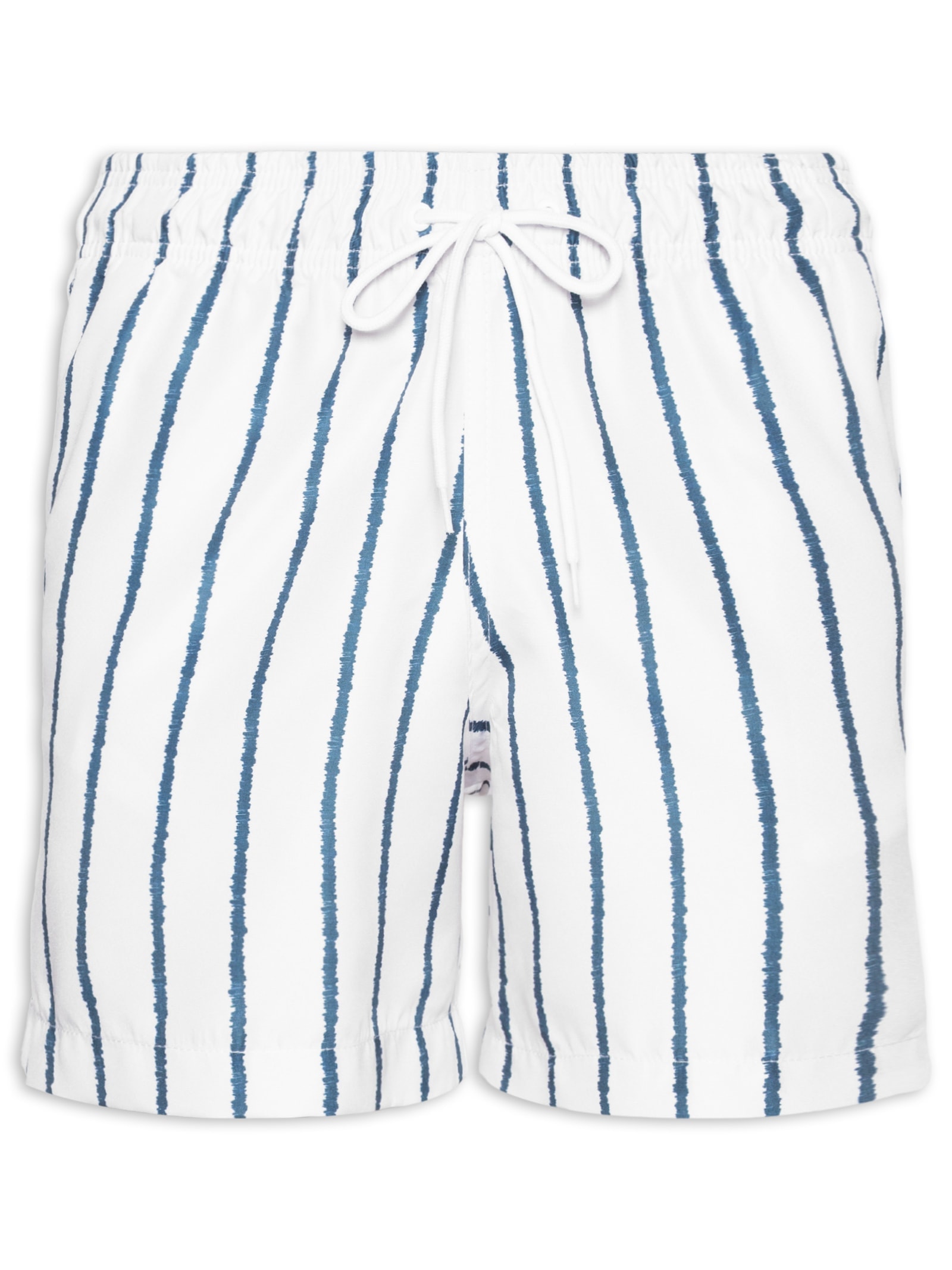 Short Masculino Beachwear Estampa Listras Branco '2 Essential