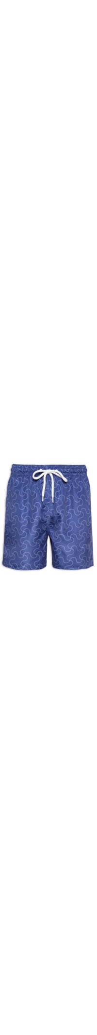 Short Masculino Beachwear Estampa Organi - Azul