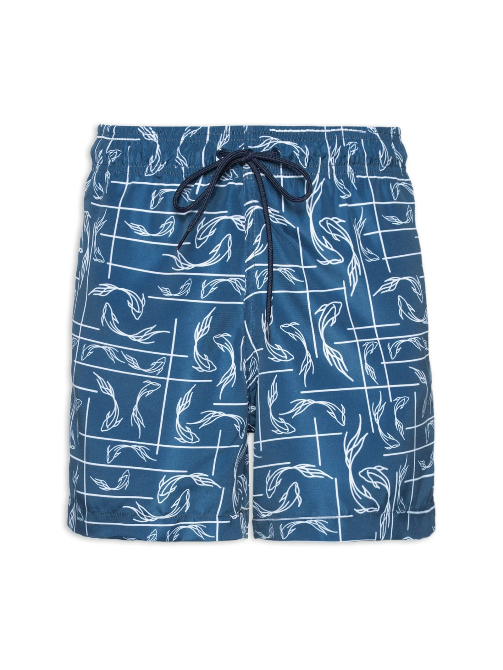 Short Masculino Beachwear Estampa Peixe Azul '2 Essential