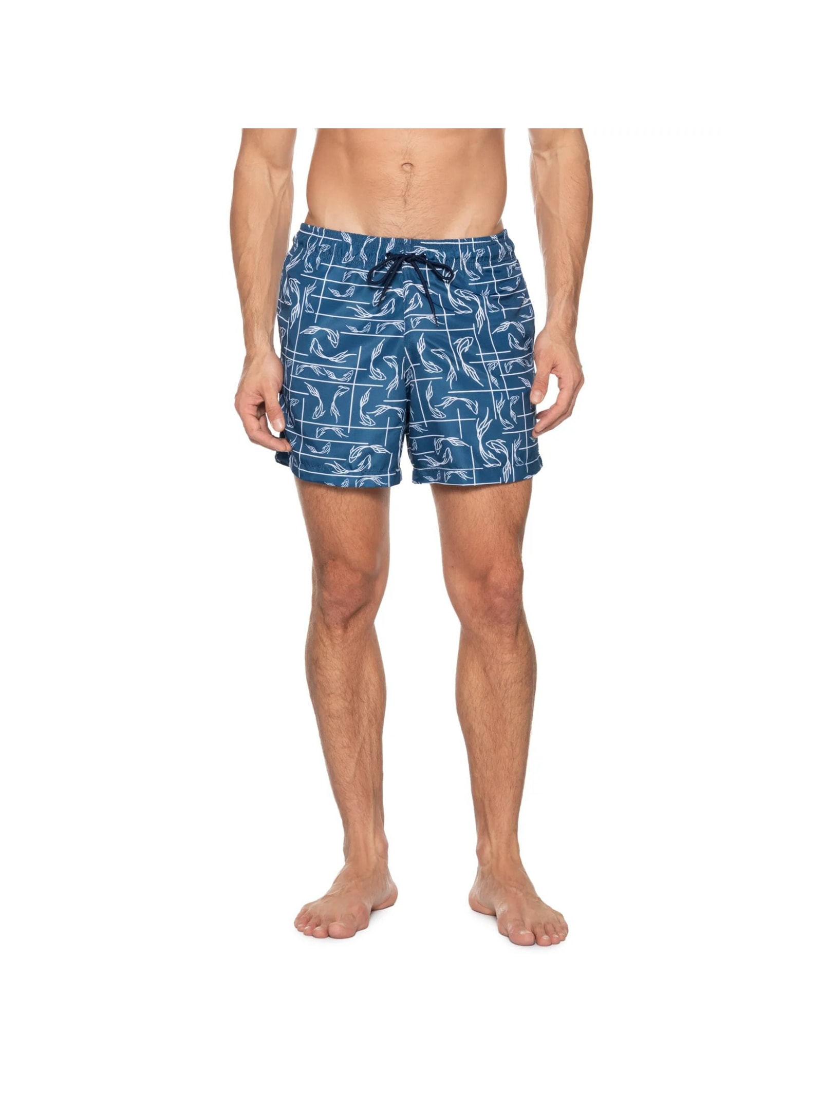 Short Masculino Beachwear Estampa Peixe Azul '2 Essential
