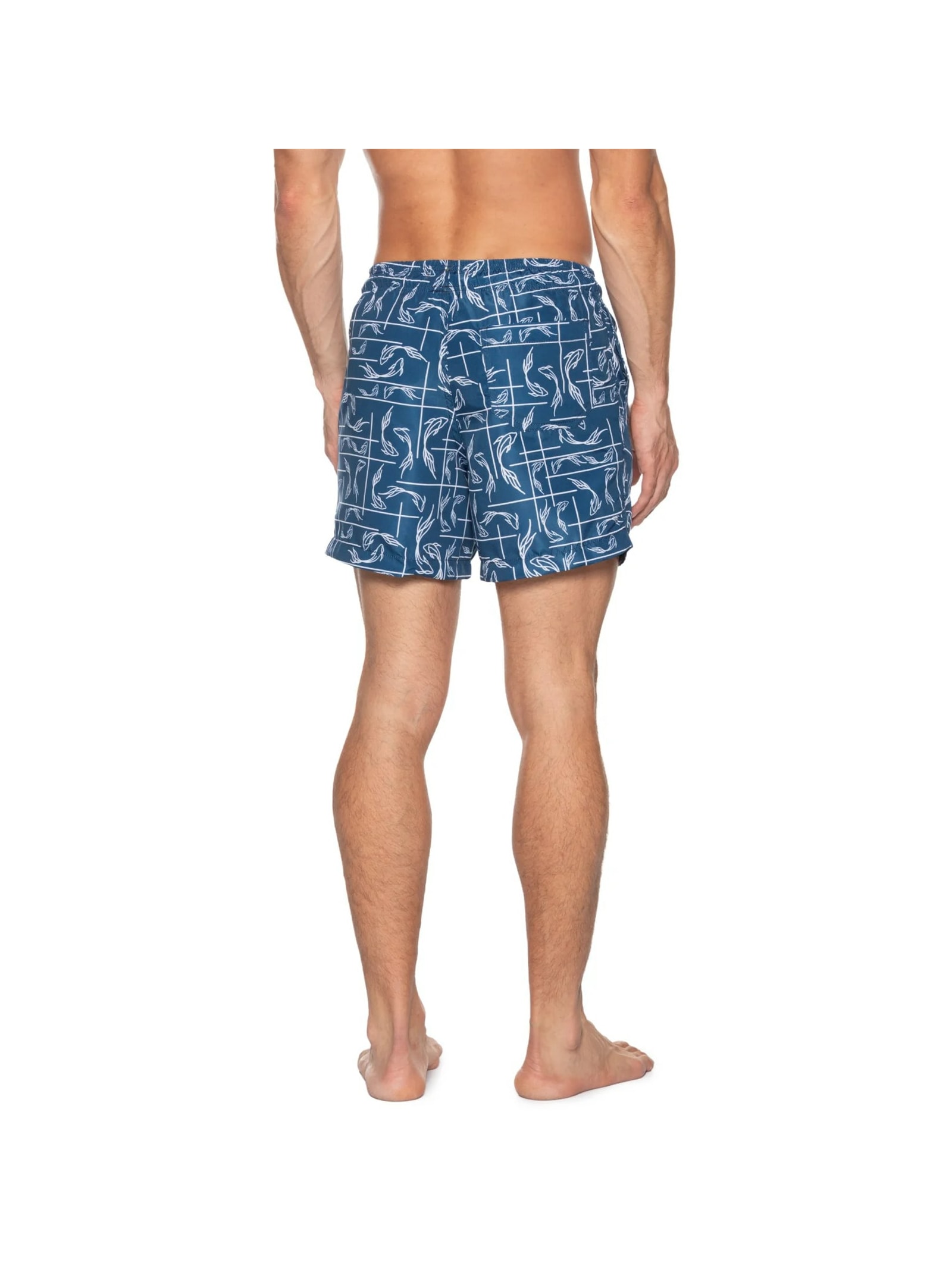 Short Masculino Beachwear Estampa Peixe Azul '2 Essential