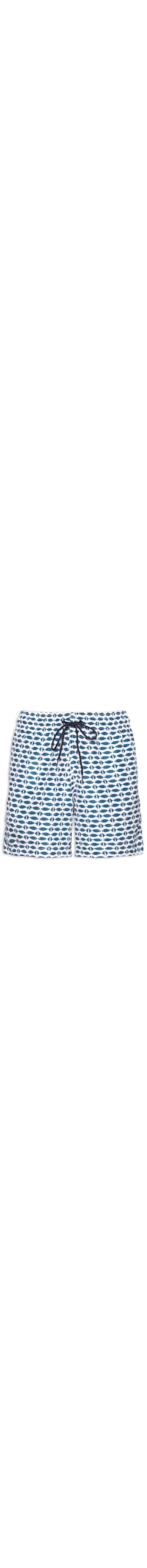 Short Masculino Beachwear Estampa Peixes - Azul