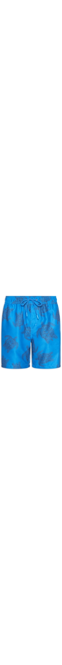 Short Masculino Beachwear Estampa Tartaruga - Azul