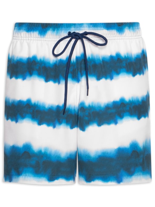 Short Masculino Beachwear Estampa Tie Dye – Azul
