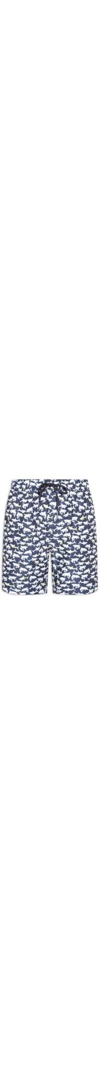 Short Masculino Beachwear Estampa Tubarão - Azul