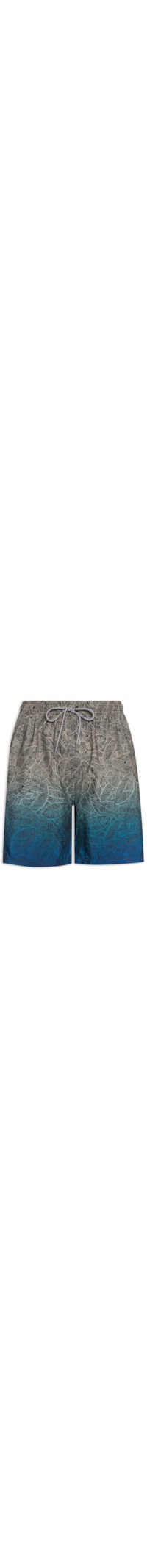 Short Masculino Beachwear Estampado - Azul