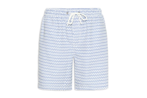 Short Masculino Beachwear Estampado - Azul