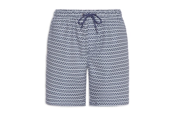 Short Masculino Beachwear Estampado - Azul