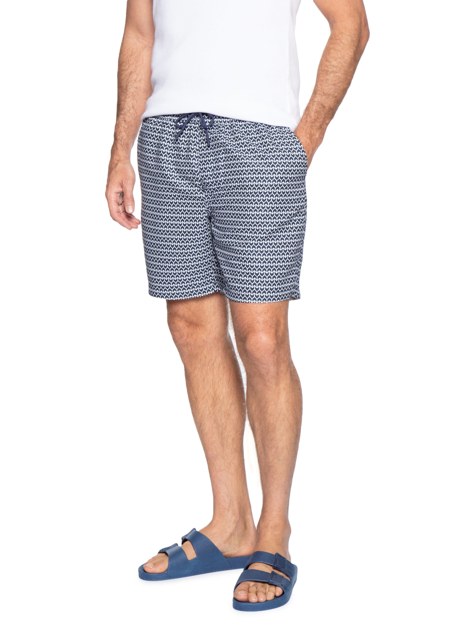 Short Masculino Beachwear Estampado Azul '2 Essential