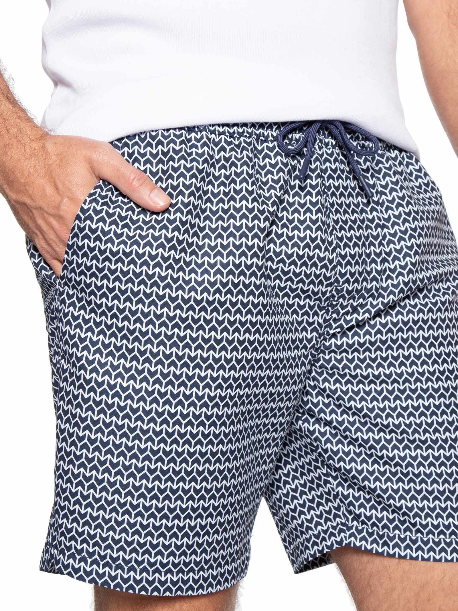 Short Masculino Beachwear Estampado Azul '2 Essential