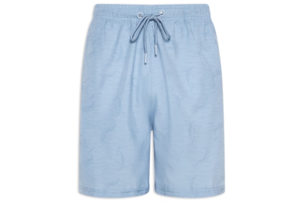 Short Masculino Beachwear Estampado - Azul