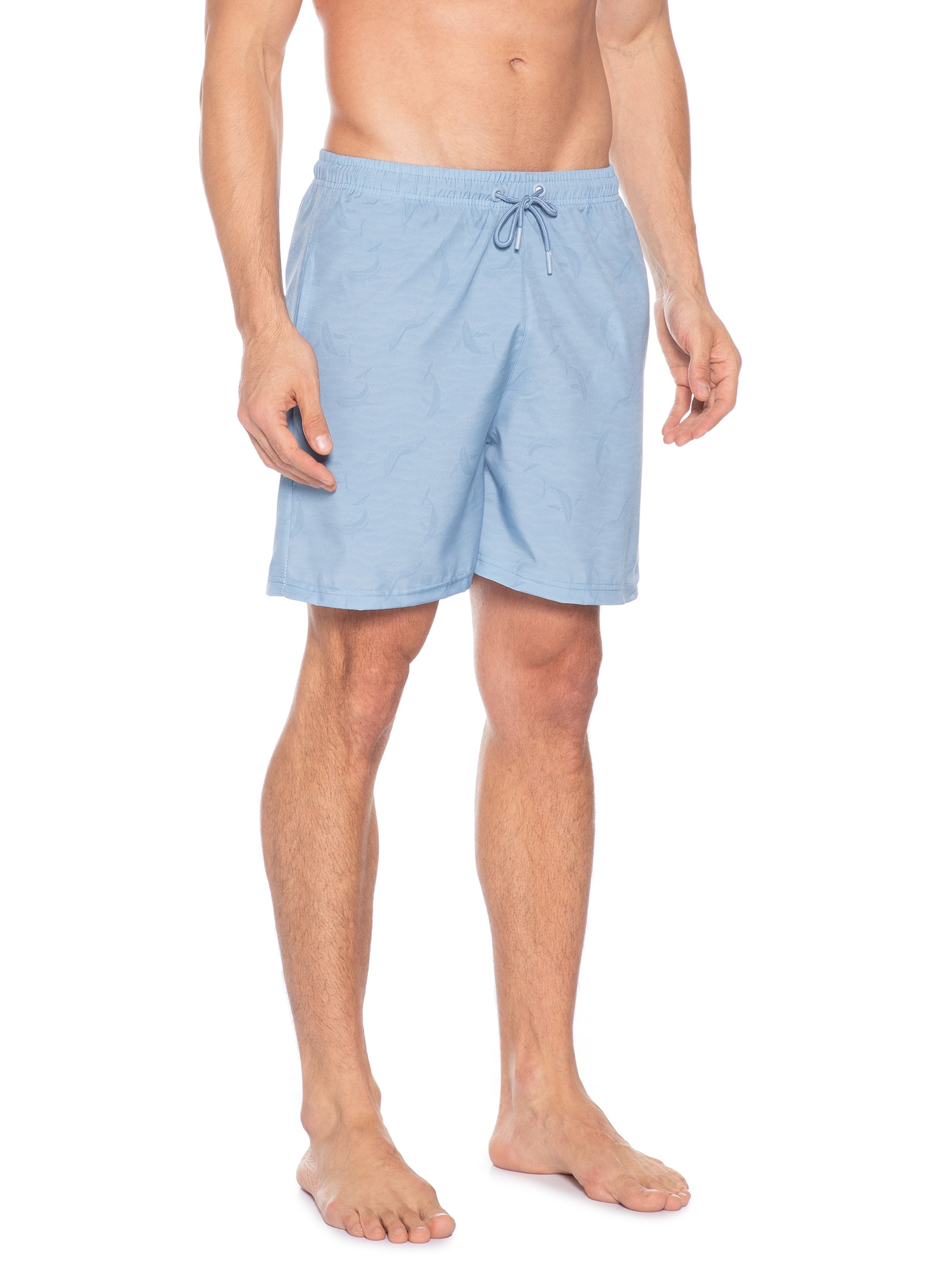 Short Masculino Beachwear Estampado Azul Basiq Men