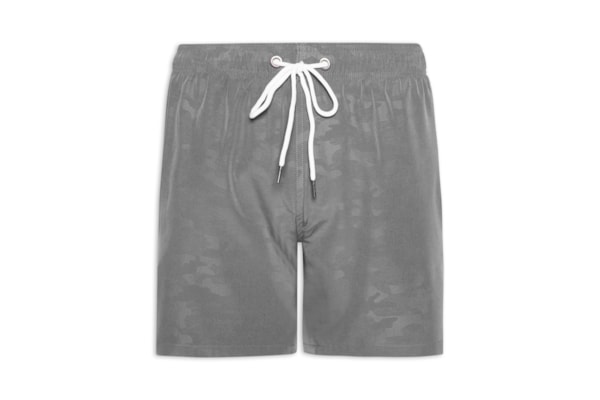 Short Masculino Beachwear Estampado - Cinza
