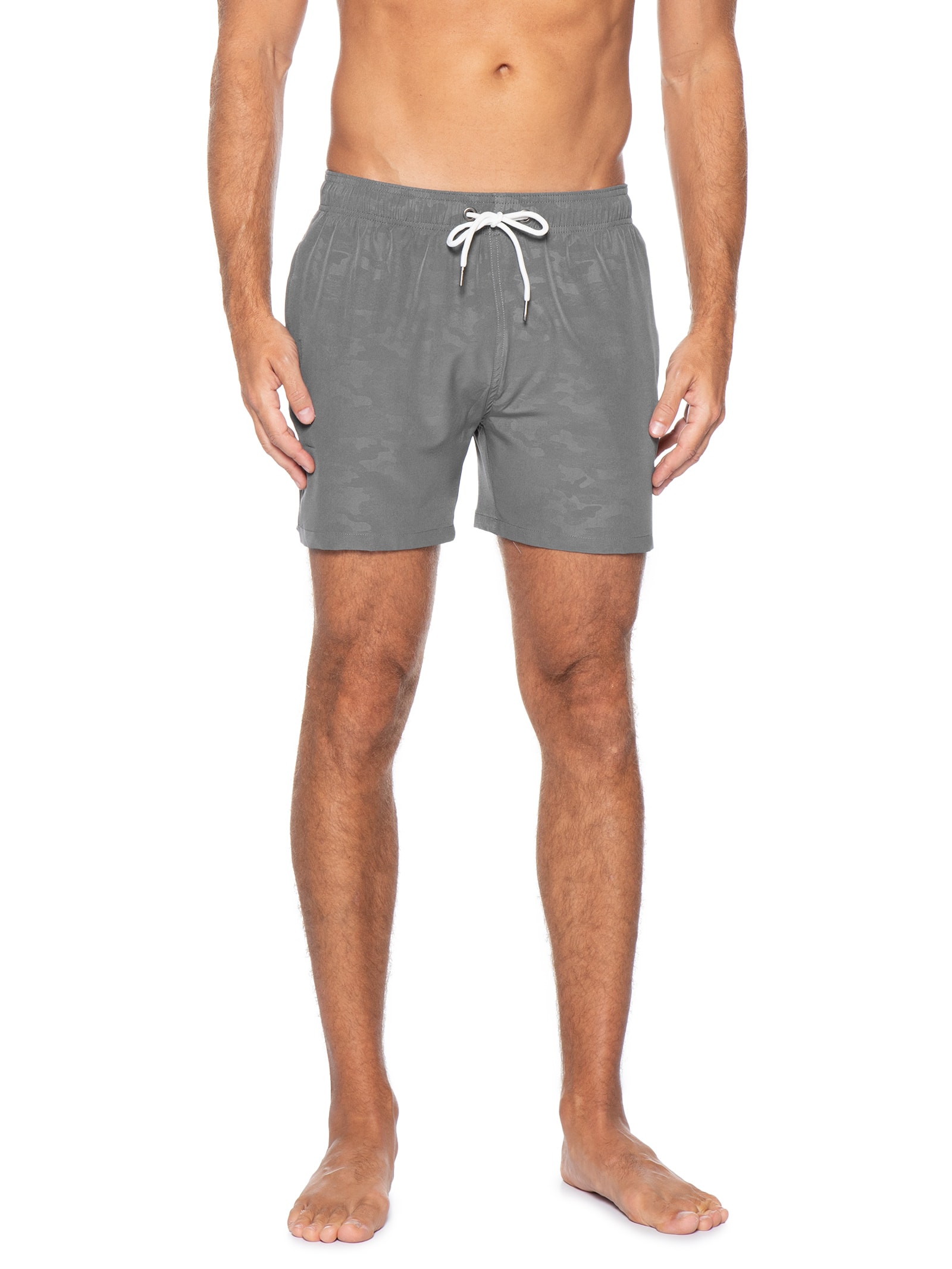 Short Masculino Beachwear Estampado Cinza Basiq Men