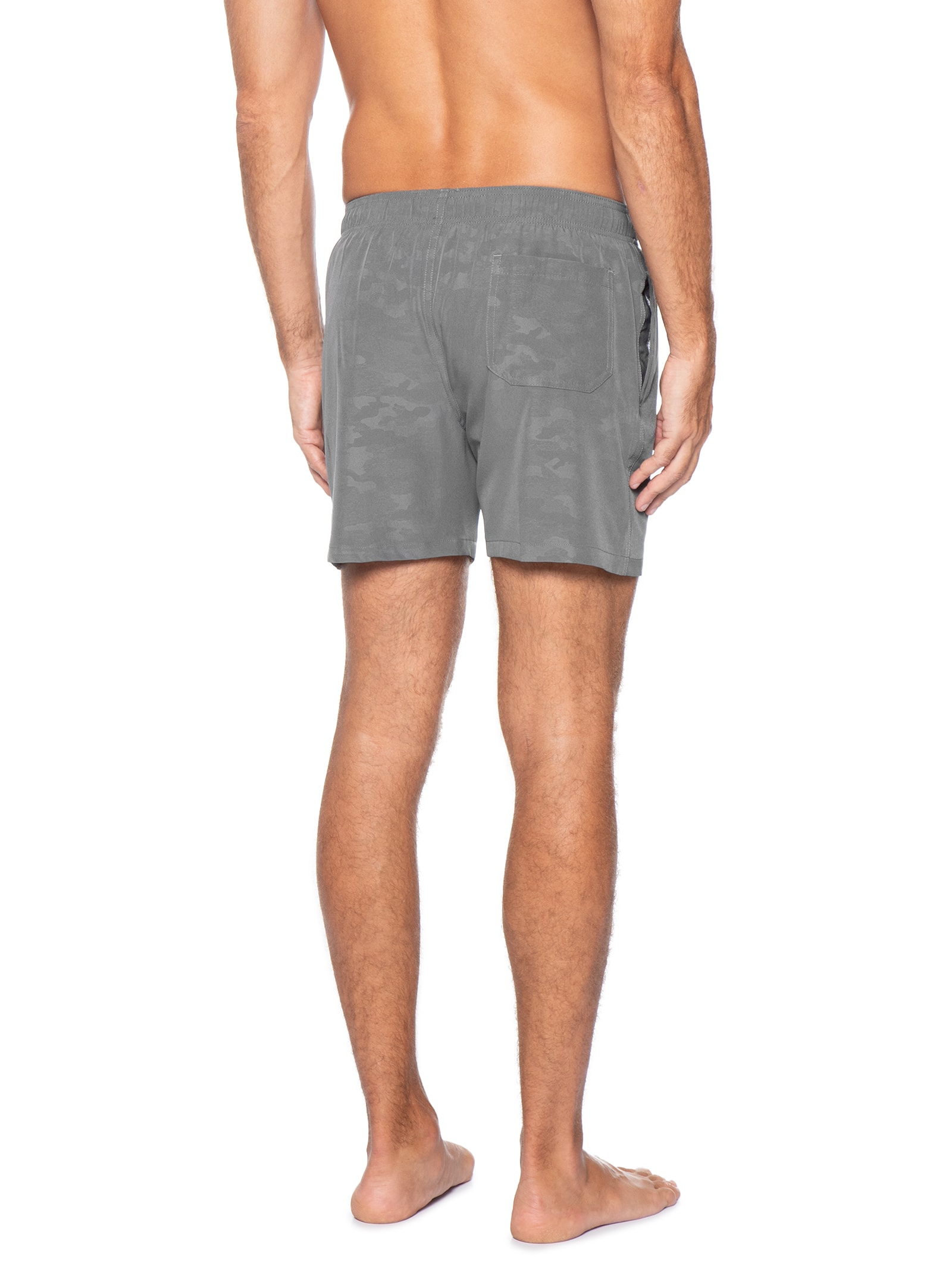 Short Masculino Beachwear Estampado Cinza Basiq Men