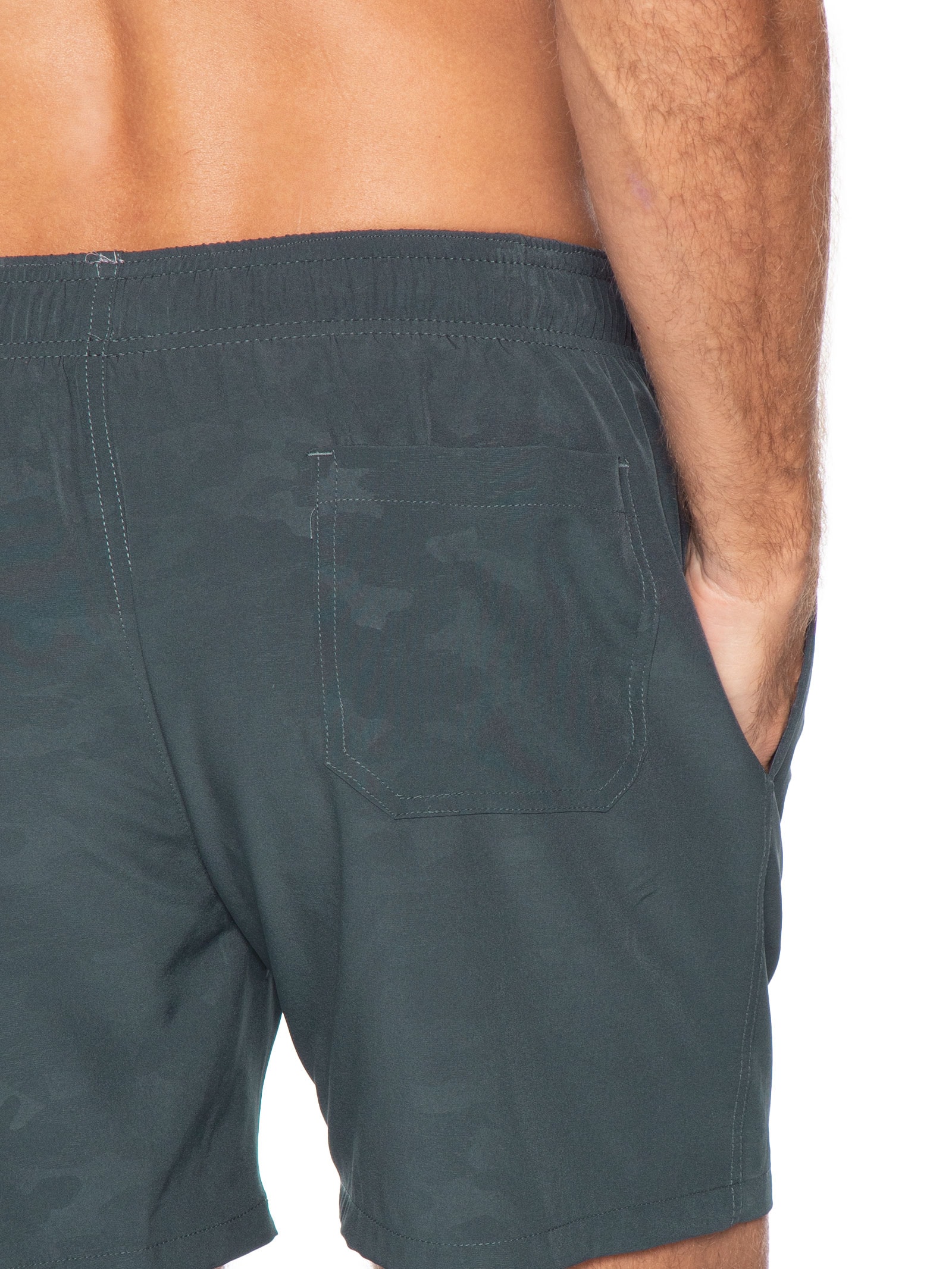 Short Masculino Beachwear Estampado Cinza Basiq Men