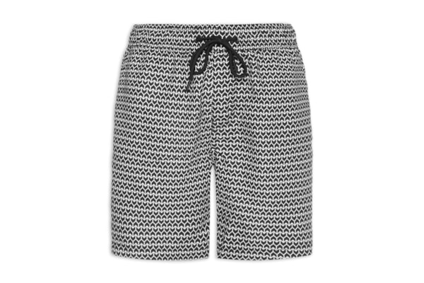 Short Masculino Beachwear Estampado - Preto