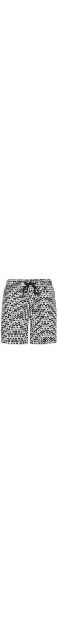 Short Masculino Beachwear Estampado - Preto