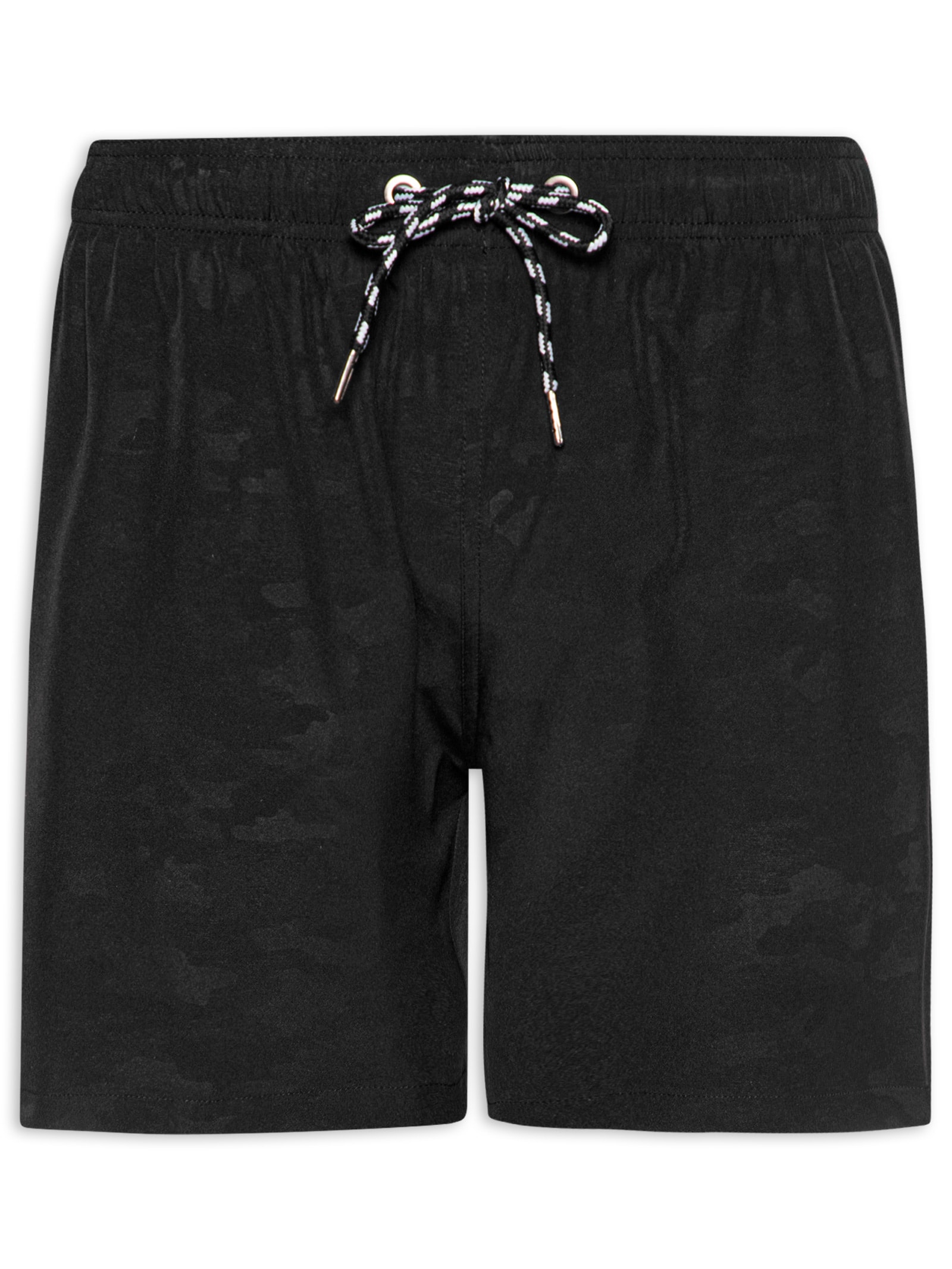 Short Masculino Beachwear Estampado Preto Basiq Men