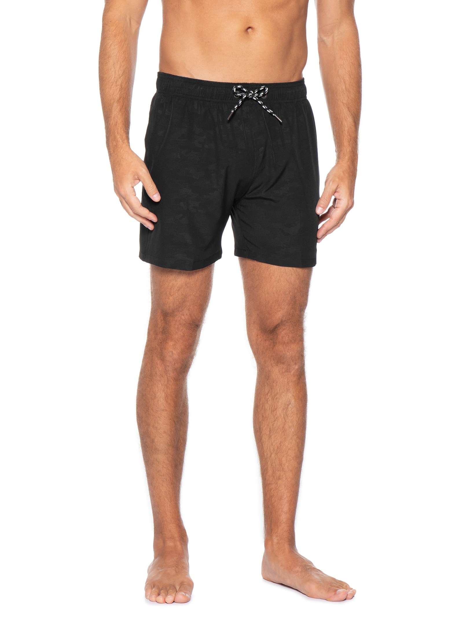 Short Masculino Beachwear Estampado Preto Basiq Men