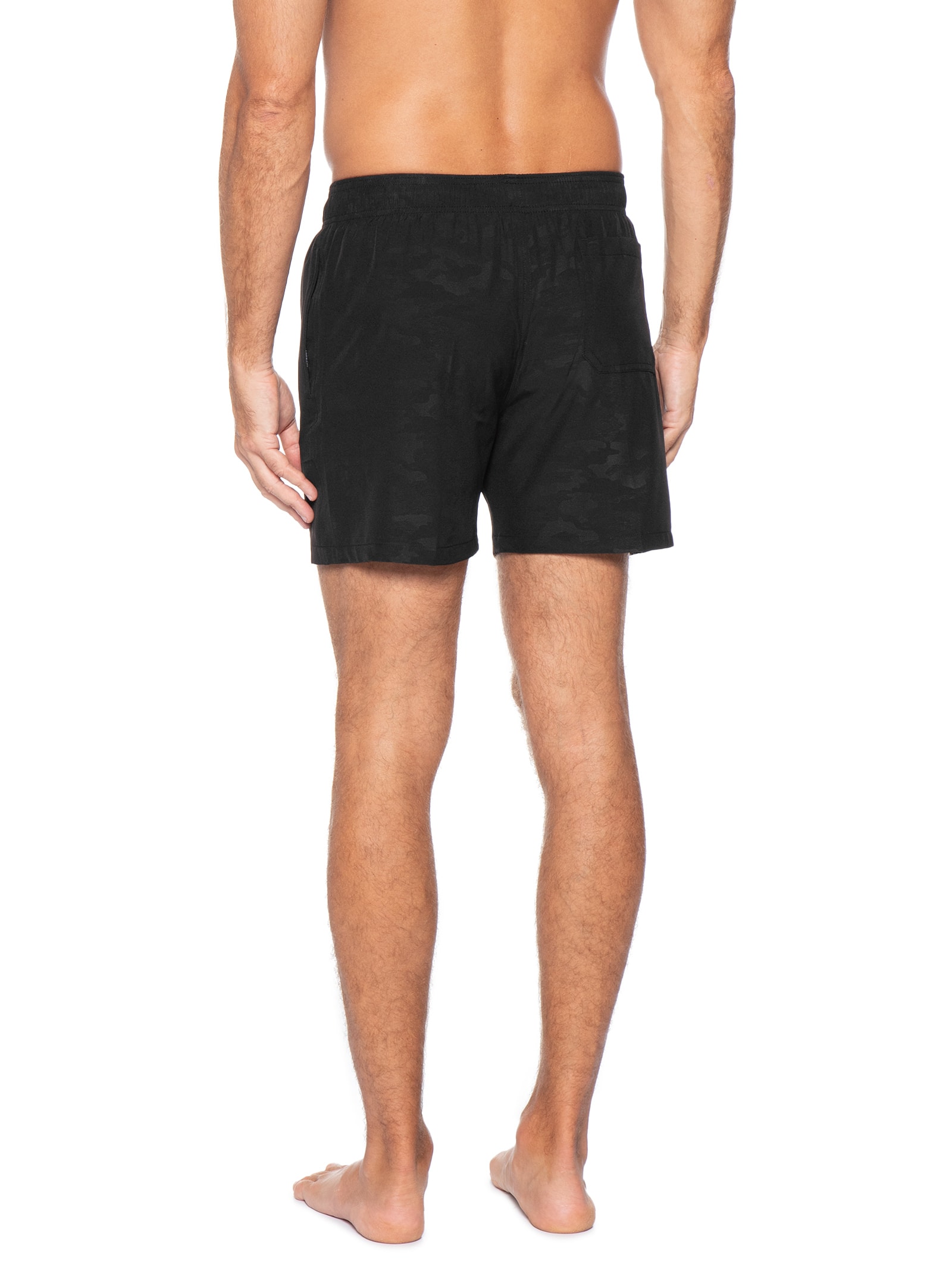 Short Masculino Beachwear Estampado Preto Basiq Men