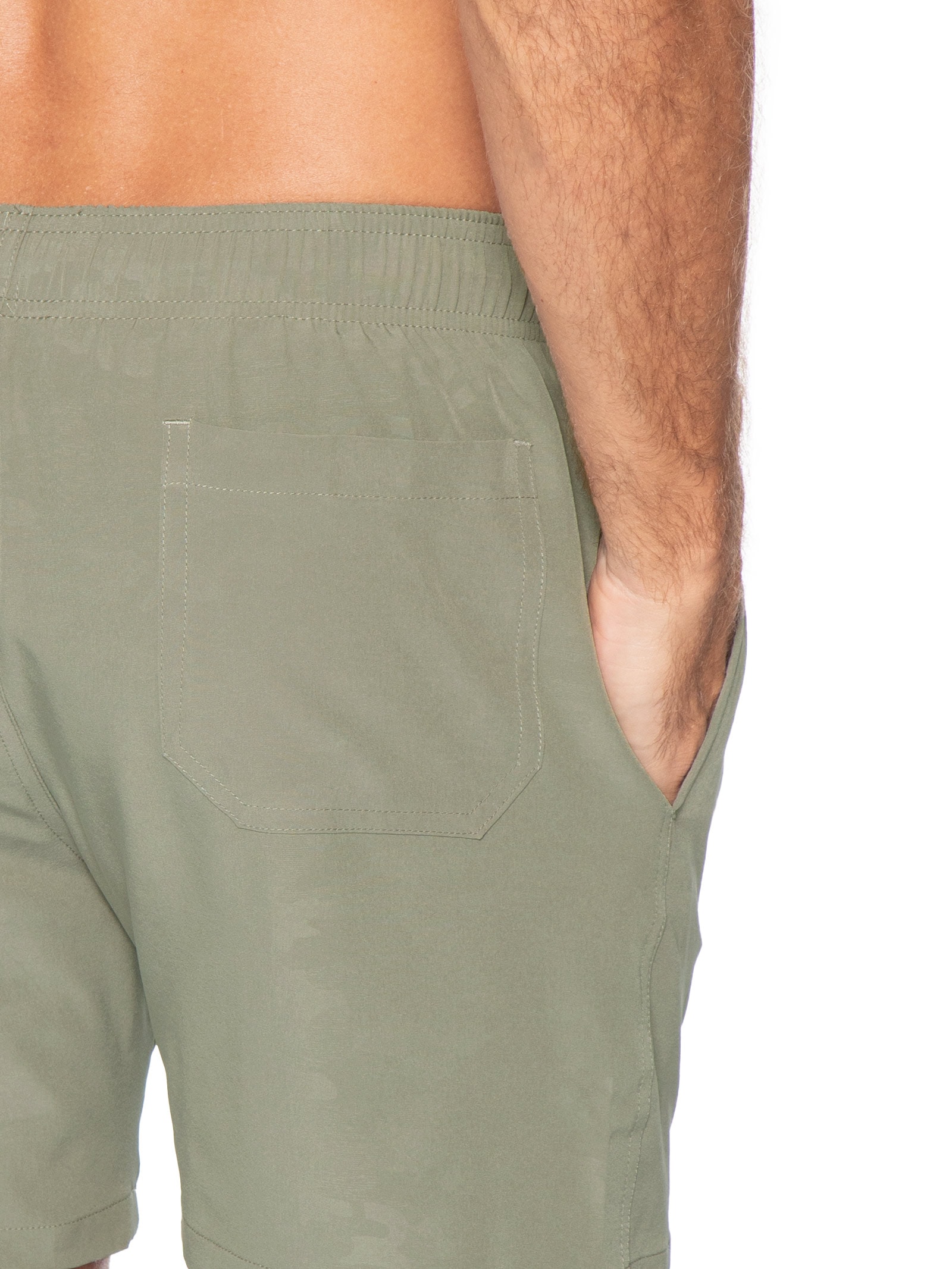 Short Masculino Beachwear Estampado Verde Basiq Men