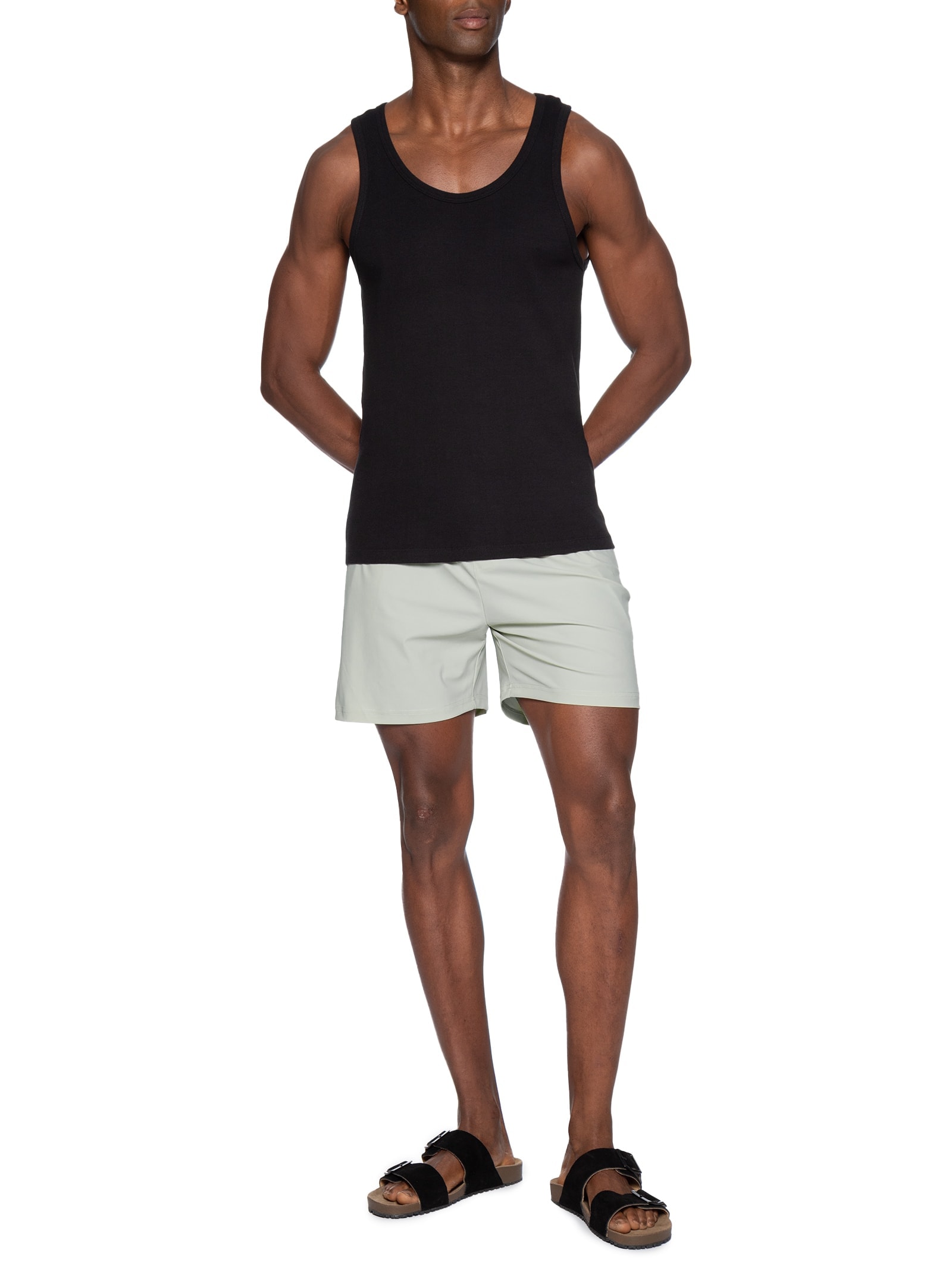 Short Masculino Beachwear Liso Cinza '2 Essential