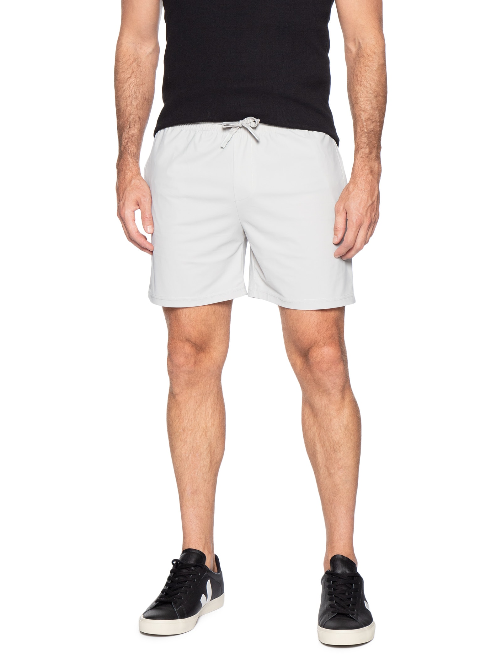 Short Masculino Beachwear Liso Cinza '2 Essential