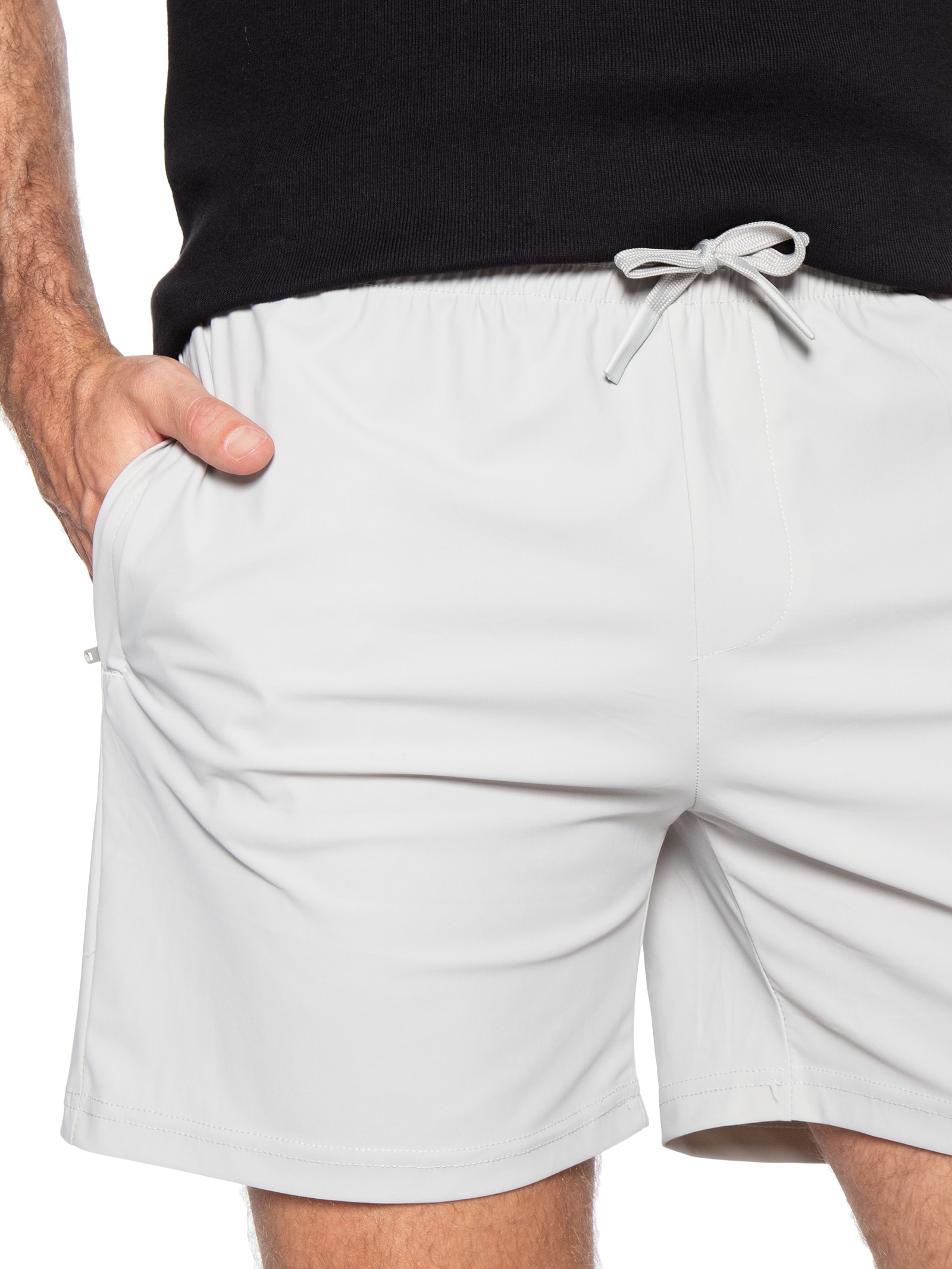 Short Masculino Beachwear Liso Cinza '2 Essential